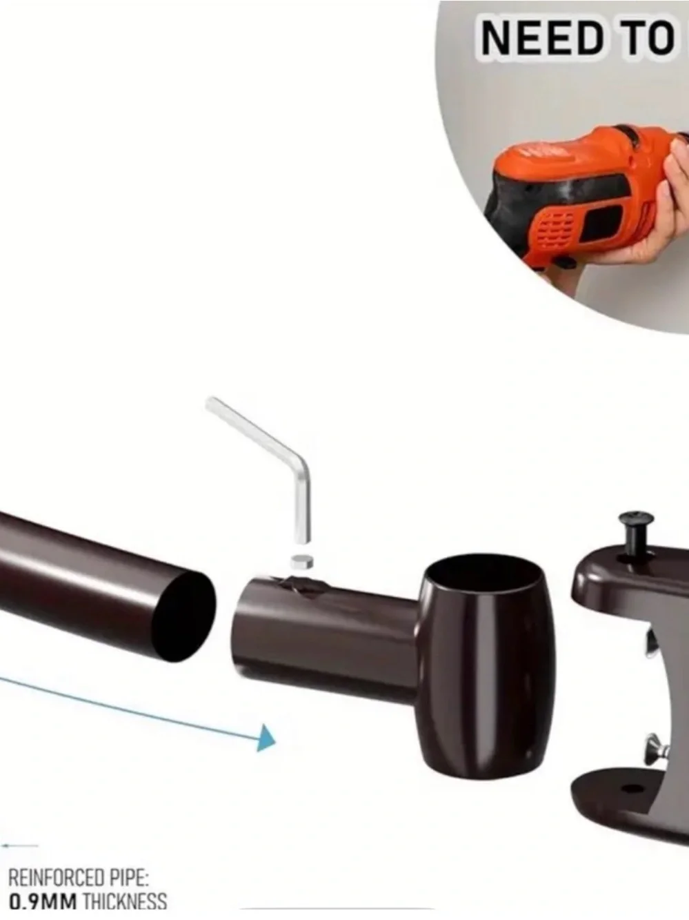 NEW* Curved Shower Curtain Rod